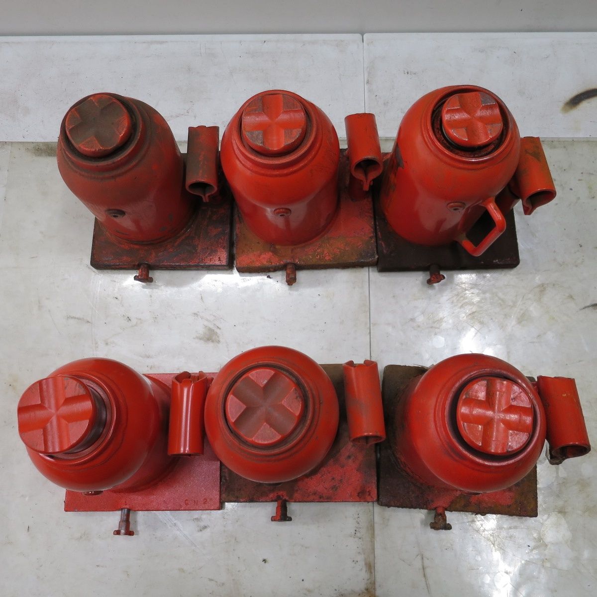 6点 ◆マサダ 油圧 ジャッキ HPB-15 15ton 15トン HPD-10-2 10ton 10トン オイル だるま ダルマ ジャッキ 車載 工具 ジャンク品◆