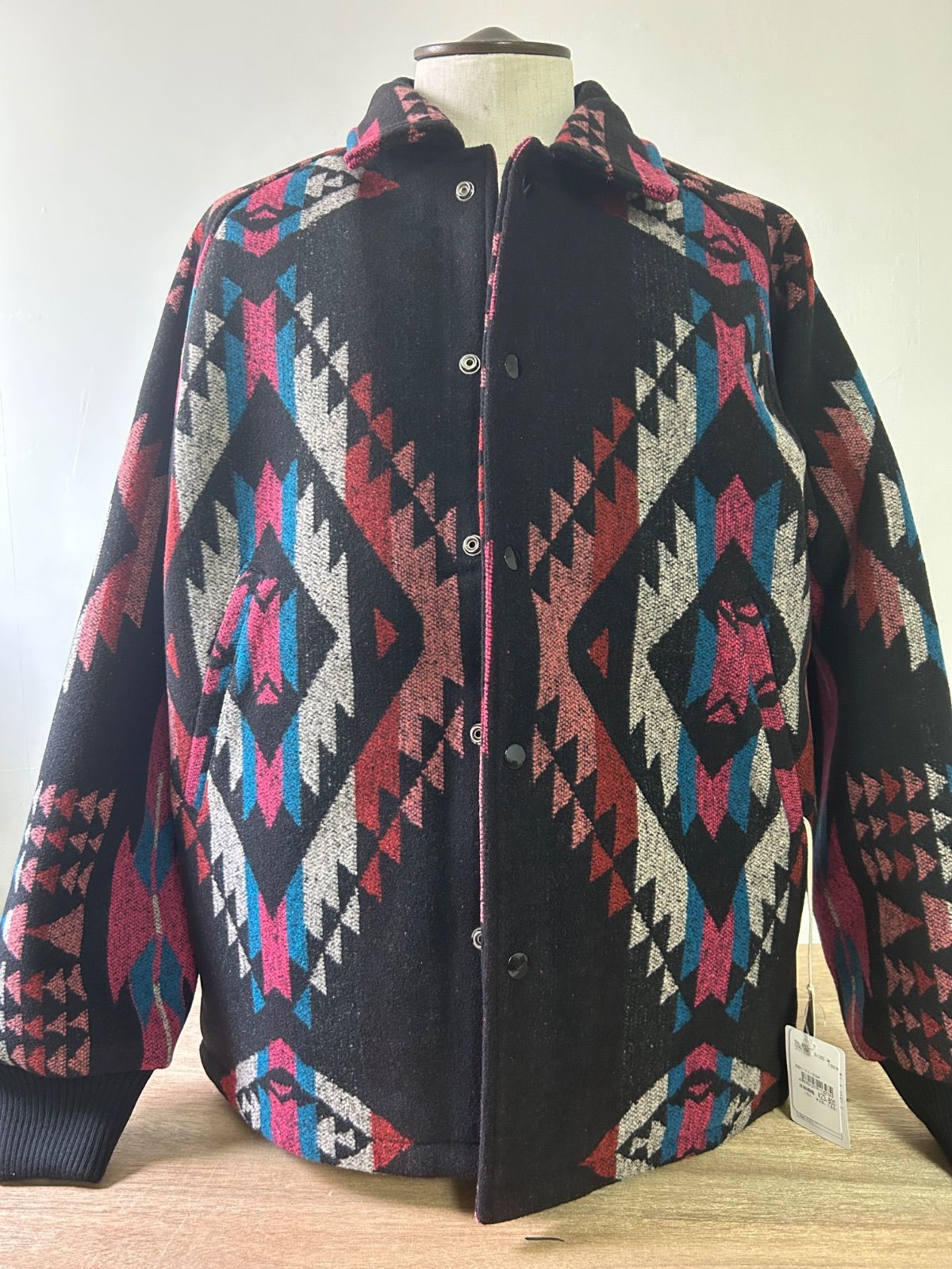 HOUSTON ヒューストン メルトン カー コート ネイティブ メンズ ブラック HOUSTON MELTON CAR COAT NATIVE | BLACK | M