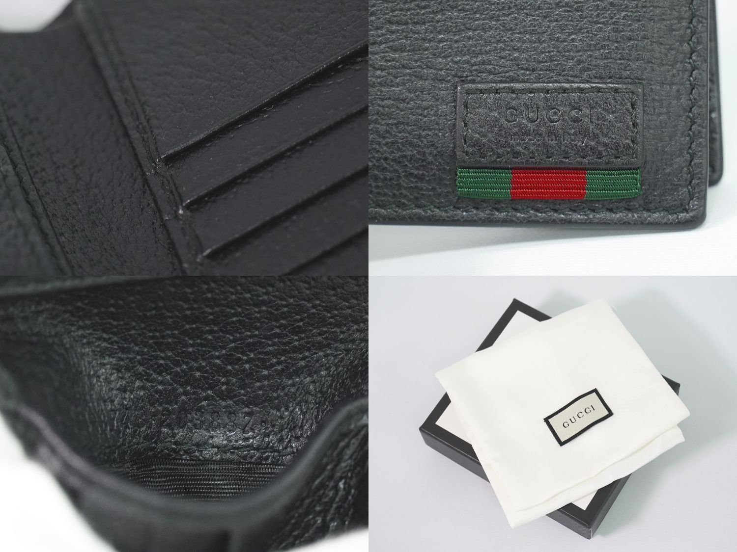 本物 グッチ GUCCI シェリーライン 折財布 コンパクトウォレット  