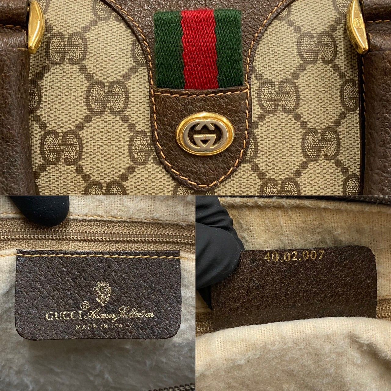 極 美品 GUCCI オールドグッチ グッチ ヴィンテージ シェリーライン GG