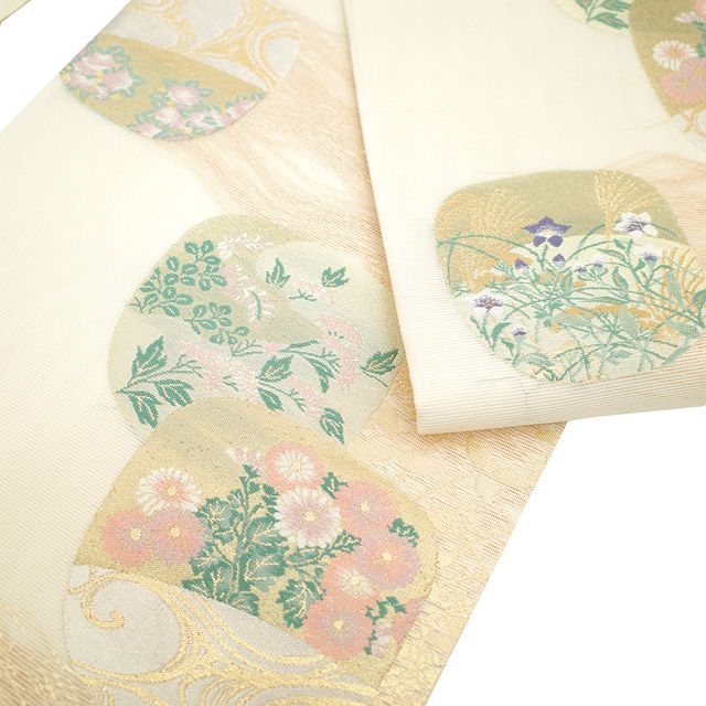 新古品】 夏物 袋帯 未使用 正絹 フォーマル 京都 西陣 絽 金