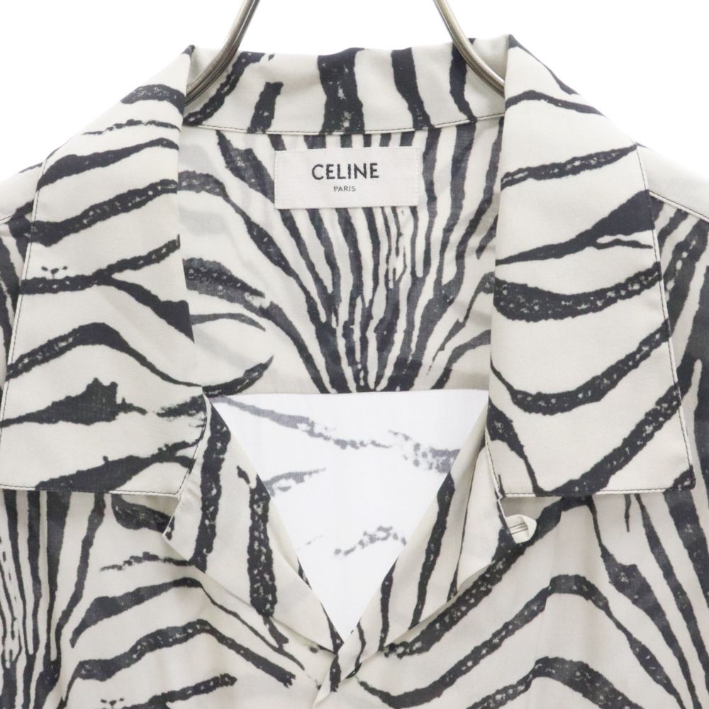 CELINE (セリーヌ) 22SS ゼブラプリント ルーズ ハワイアン オープン