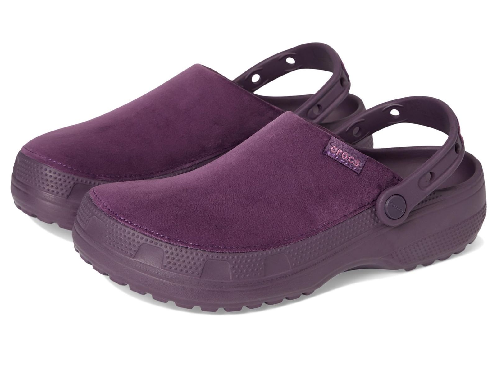 Crocs クロックス 男女兼用 大人用 クラシック クラフト キャンバス クロッグ 男女兼用 プラッシュ プラム ベルベット 8 Women|6 Men プラッシュ プラム ベルベット Free Size