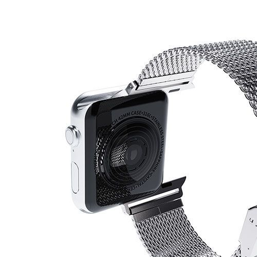 miak CLIP MESH BAND for Apple Watch 41/40/38mm シルバー SMAMA-W3840SL