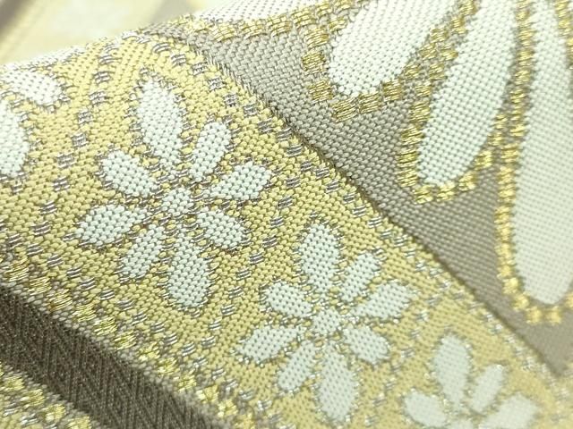 平和屋本店■最高級　人間国宝　北村武資　煌彩錦　六通柄袋帯　花菱紋　金糸　逸品　DZAA7202kh5 平和屋本店□最高級 人間国宝 北村武資 煌彩錦 六通柄袋帯 花菱紋 金糸