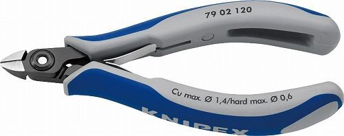 クニペックス KNIPEX 精密エレクトロニクスニッパー120mmミニヘッド7902-120