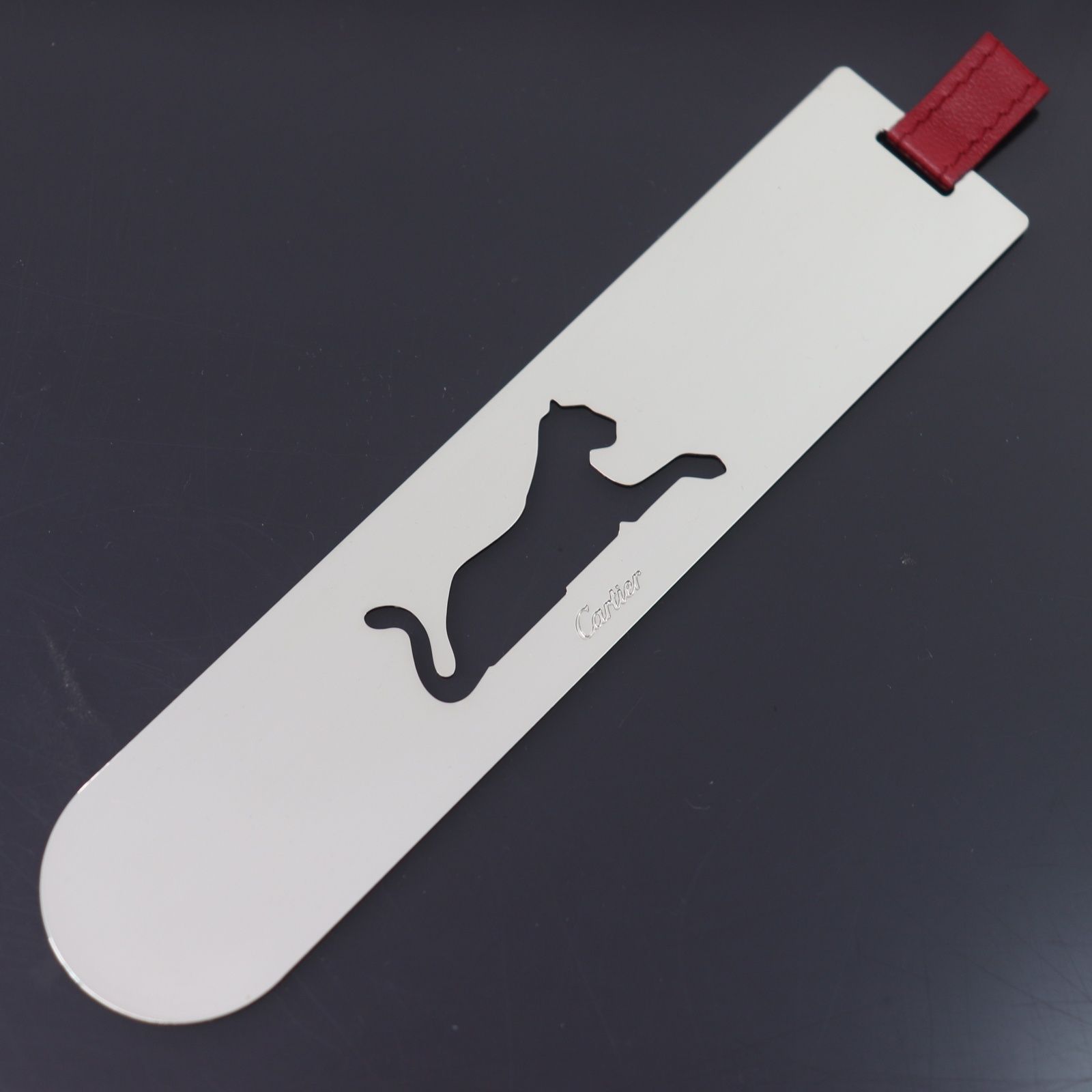 Cartier カルティエ パンサー 栞 しおり ブックマーク ブックマーカー パンテール 【チェーン】 箱付き シルバー