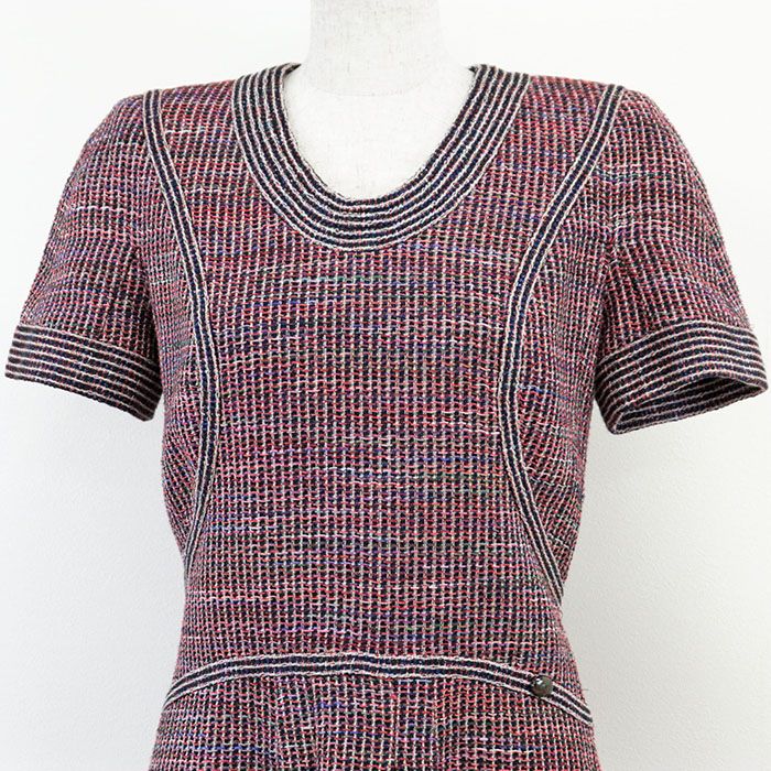 美品】CHANEL シャネル ワンピース ツイード P50960 2014-15年製 COCO  