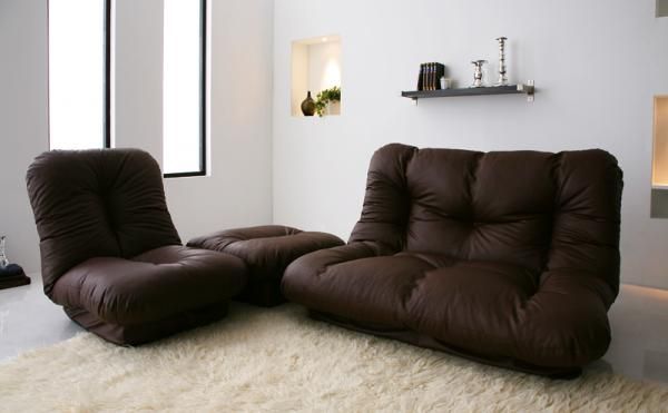 フロアコーナーカウチリクライニングソファ「feeta」フィータブラウン