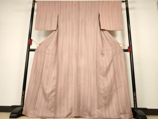 平和屋着物▽男性 小紋 単衣 縞 綿 逸品 CAAX5642gh