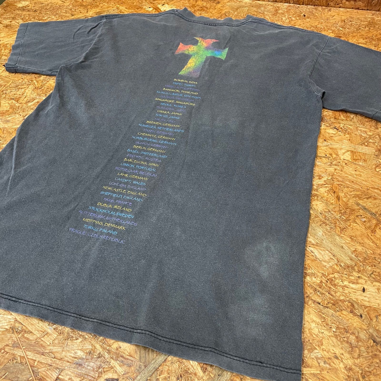 90s USA製 BON JOVI CROSS ROAD ツアーTシャツ L 1995年 コピーライト