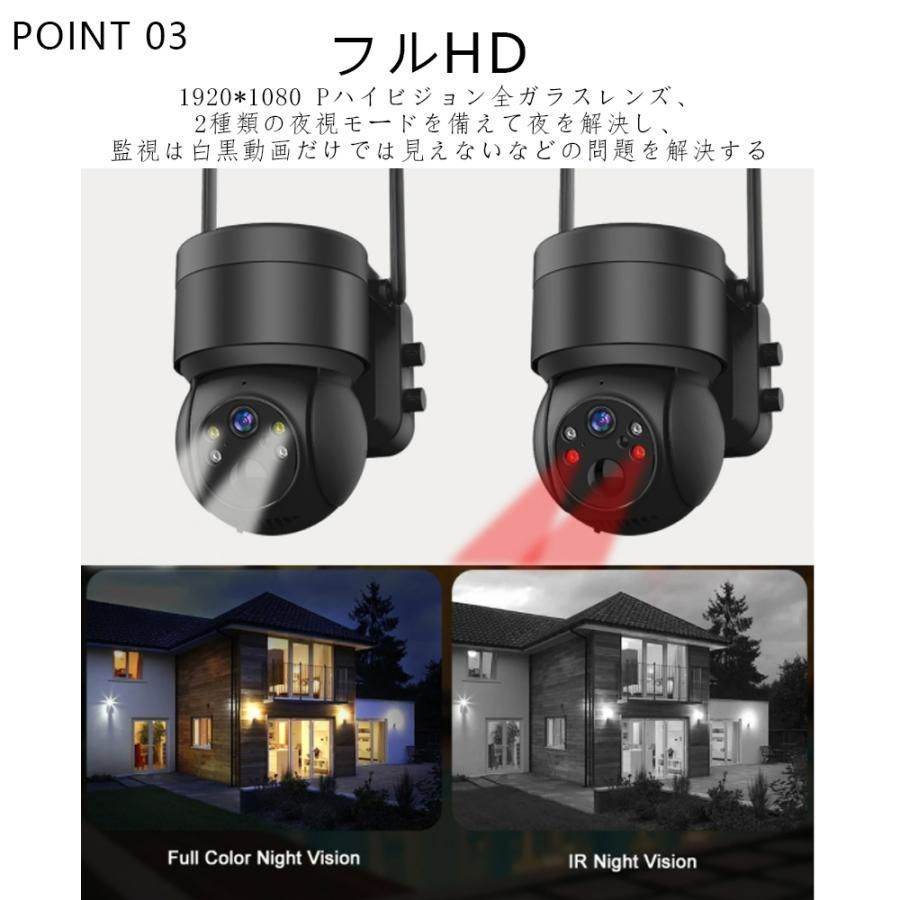 防犯カメラ 屋外 ソーラー Wifi 家庭用 400万画素 電源不要 監視カメラ AI人感検知 自動追跡 夜間 ステーション 遠隔監視機能 SKLAD-KIRPICHA_RU