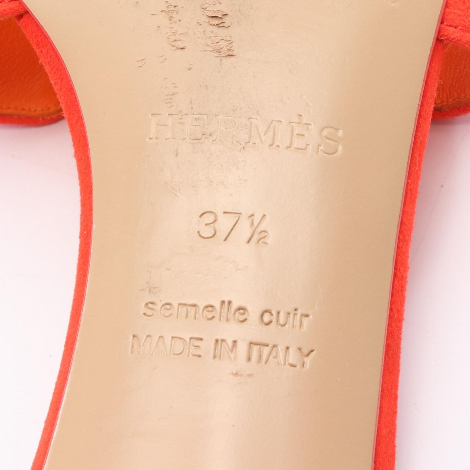 エルメス HERMES ミュール オアジス レッド系 レザー サンダル オアジス レディース Used B KIN-KAAI_COM