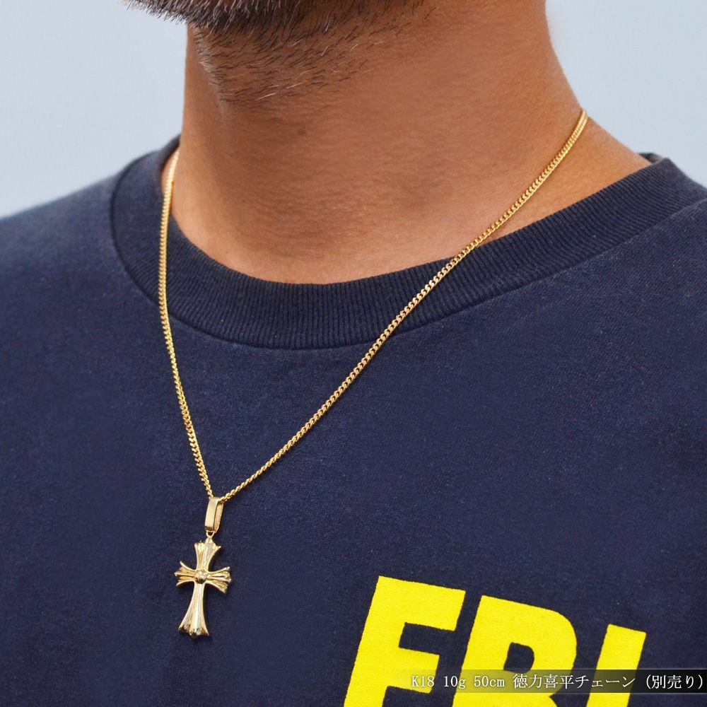  ペンダントトップ メンズ K 18 18金 クロス 十字架 ペンダントヘッド イエローゴールド 地金 刻印入り 大きめ 30代 40代 50代 60代 シンプル プレゼント ギフト 一生もの マート Shops店 その他 アクセサリー