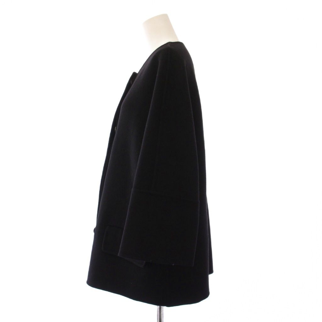 マルニ MARNI ノー ジャケット アウター 無地 ワン ウール カシミヤ混 アンゴラ混 42 黒 ブラック BB