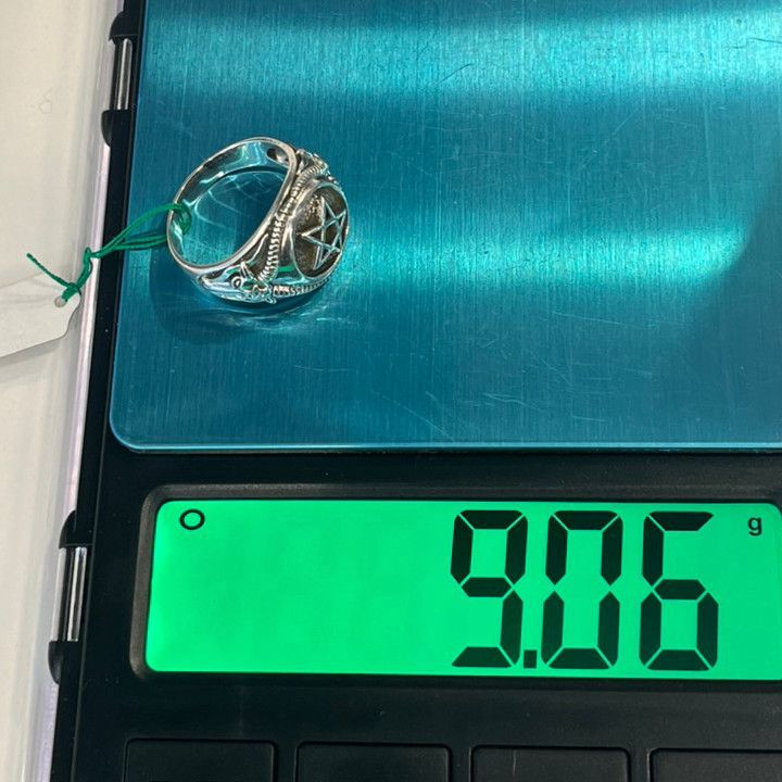 シルバーリング メンズ シルバー925 25号 バフォメット ペンタグラム