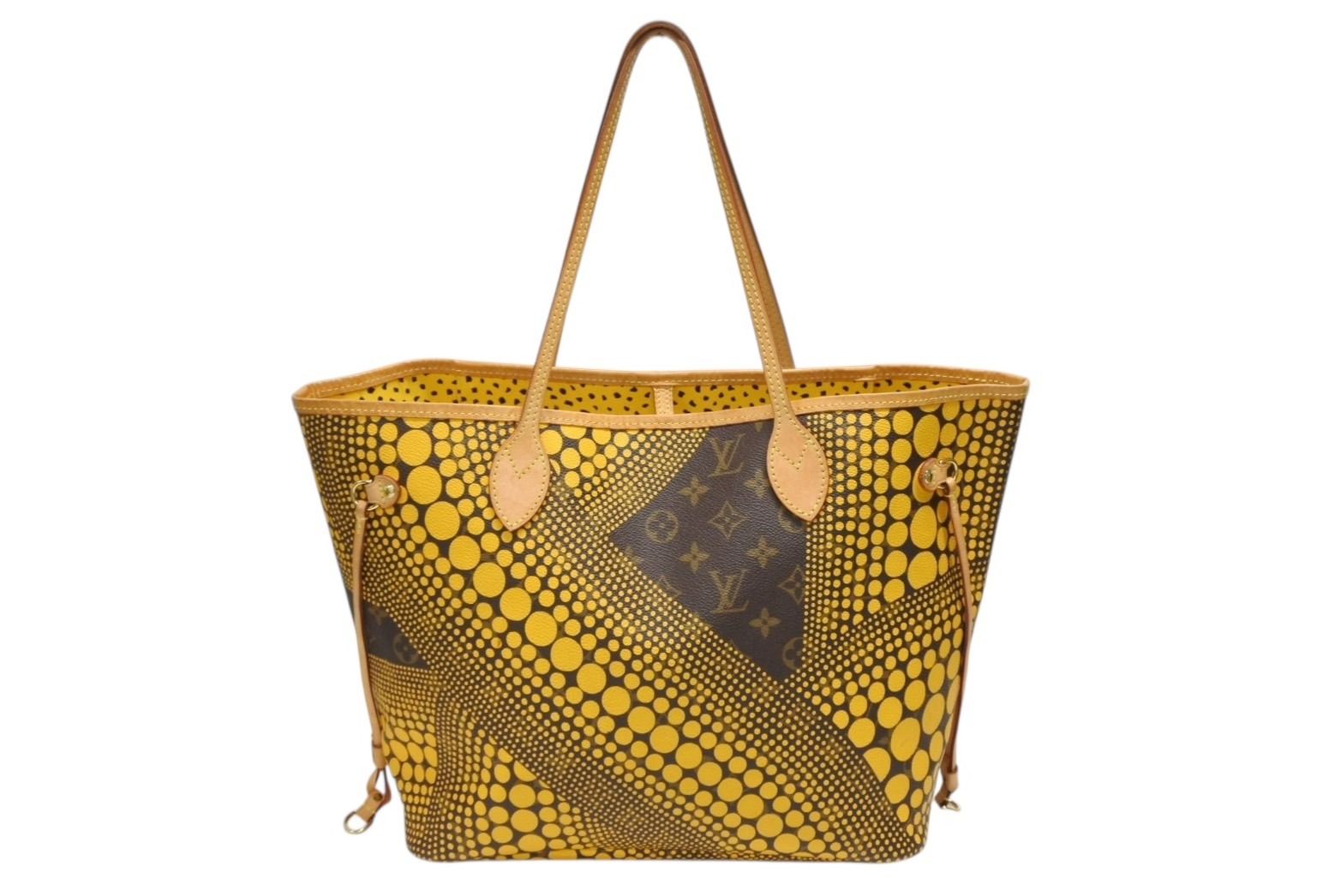 LOUIS VUITTON ルイヴィトン トートバッグ モノグラム ネヴァーフルMM ヤヨイクサマ 草間彌生 M40685 イエロー 4b008118