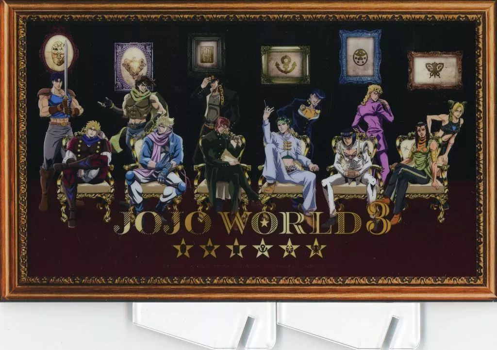 ジョジョ ジョセフ ジョジョワ アクリルパネル アクリルボード A賞 アクスタ 中古】アクリルスタンド・アクリルパネル 集合(全員) ミラーアクリル
