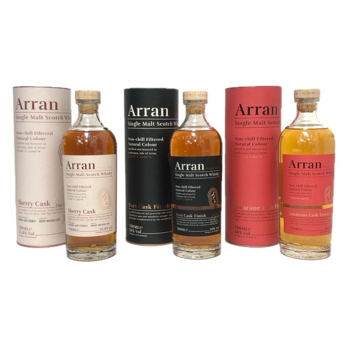 Arran アラン 未開栓 700ml 50度 55.8度 3本セット シェリーカスク ポートカスクフィニッシュ アマローネカスク ウイスキー