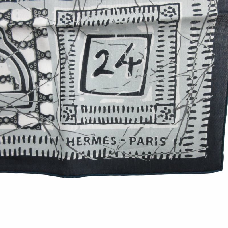 【信頼】 Boubou Le カレ65 美品 HERMES エルメス H スカーフ ブーブーH 小物