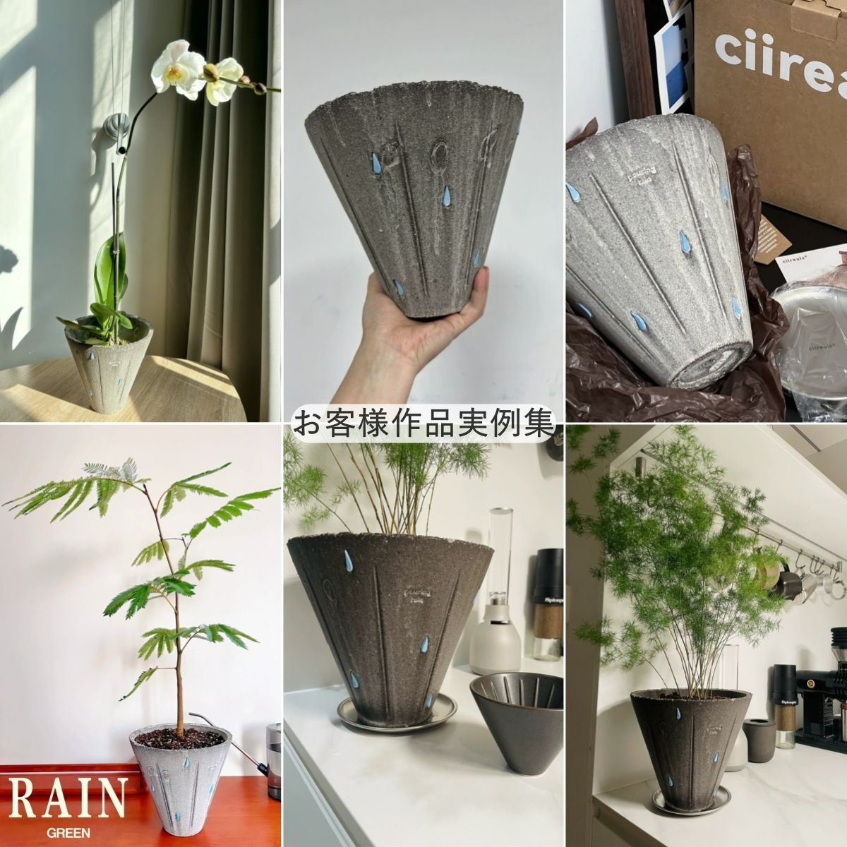 N0282 ciireals 手づくり 高品質 素焼鉢 植木鉢 通気デザイン抜群 N0281 ciireals 完全手づくり 高品質 素焼鉢 デザイナーズ