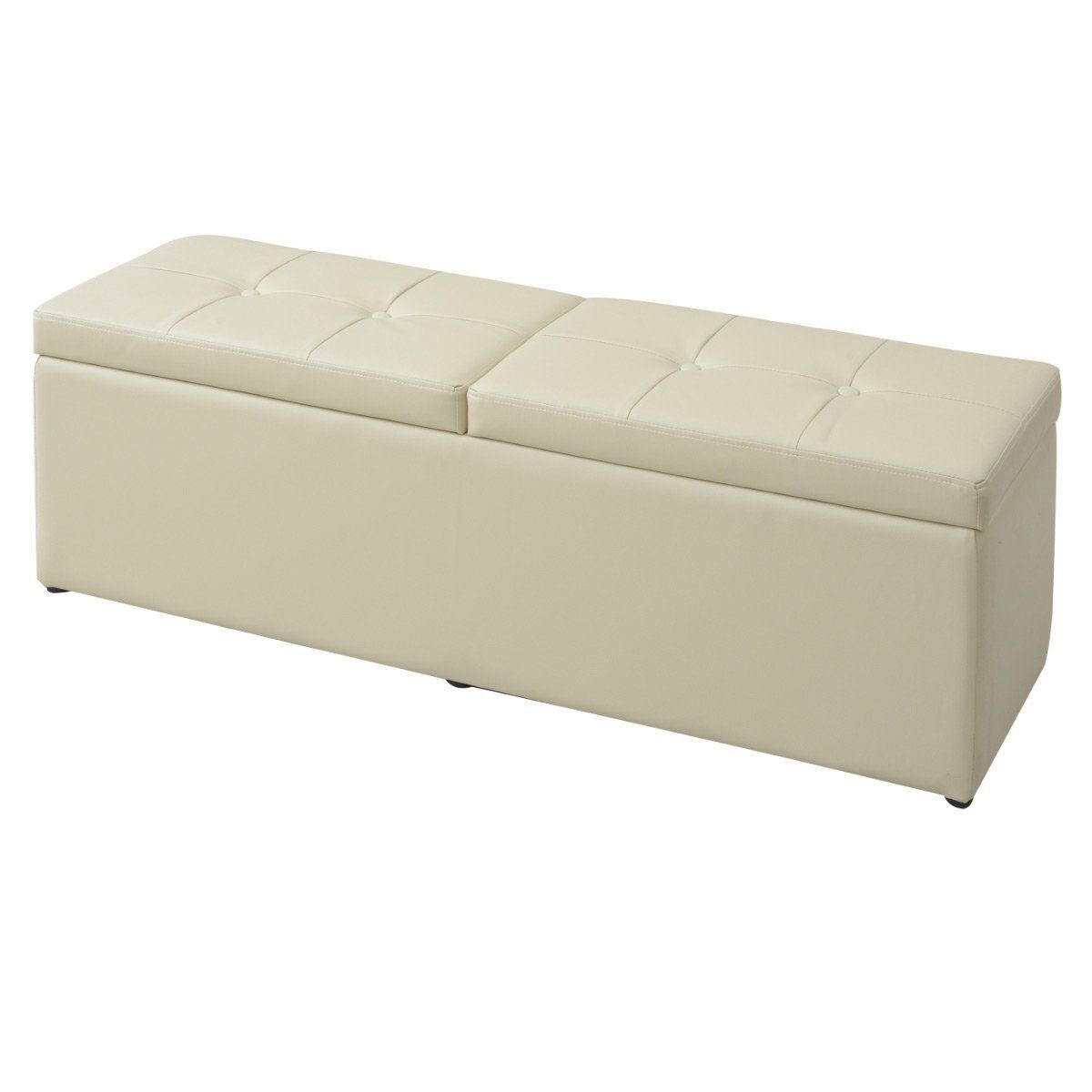 新着商品 幅120 収納ベンチ アイボリー 合皮 スツール FBS-120 IV P 山善 YAMAZEN