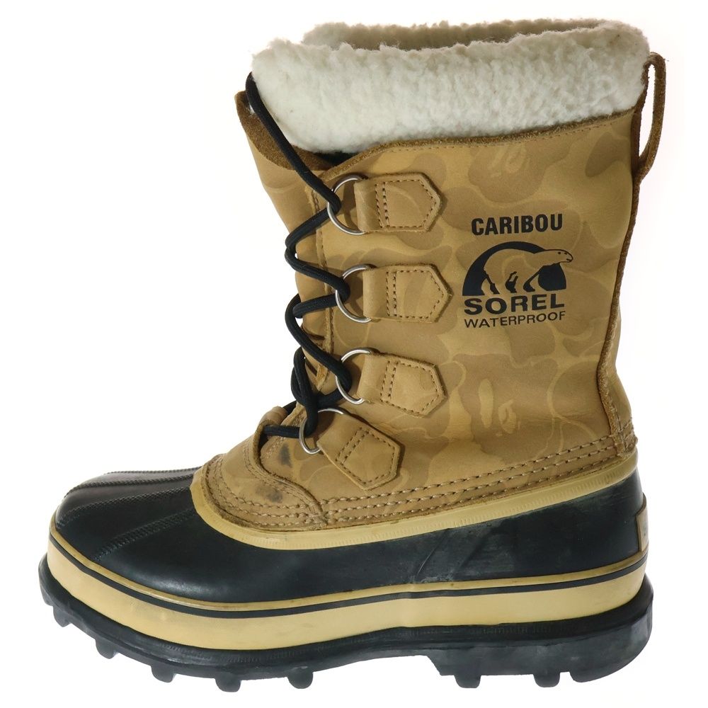 SOREL ソレル ×A BATHING APE CARIBOU BAPE ア ベイシング エイプ サルカモ カリブー スノーブーツ レディース ブラウン NM1517-281