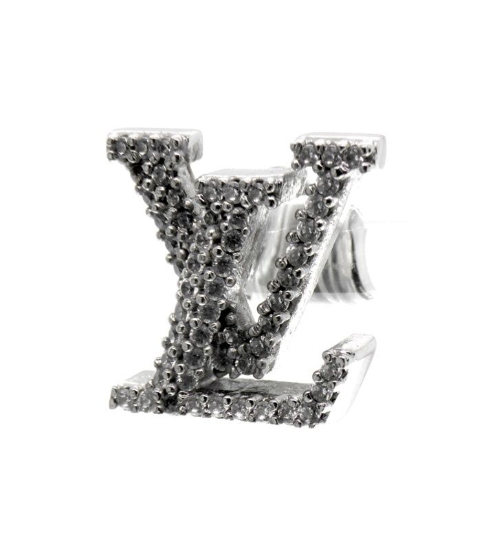 ルイヴィトン ピアス アイコニック ストラス M00608 シルバー 片耳 LOUIS VUITTON ルイ ヴィトン M00608 ピアス・LV アイコニック