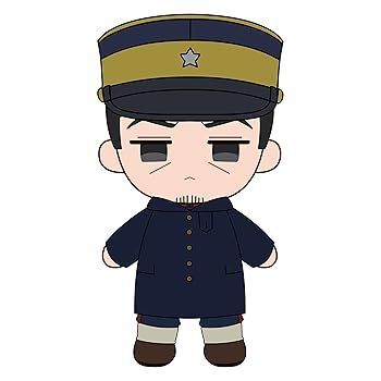 【中古】(未使用･未開封品)アルジャーノンプロダクト ゴールデンカムイ ぬいぐるみ 月島軍曹 約100mm×170mm ソフトボア製