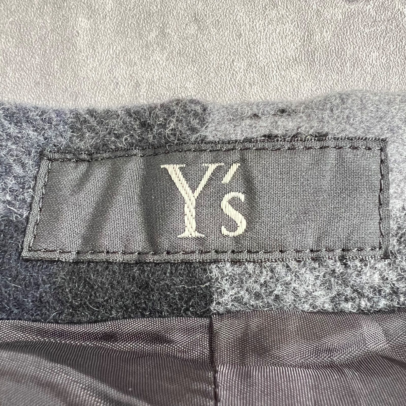 Y's　ワイズ　ヨウジヤマモト　ウール　アンゴラ混　チェックスカートパンツ　美品 Y's ワイズ ヨウジヤマモト アンゴラ混 ウールチェックスカートパンツ