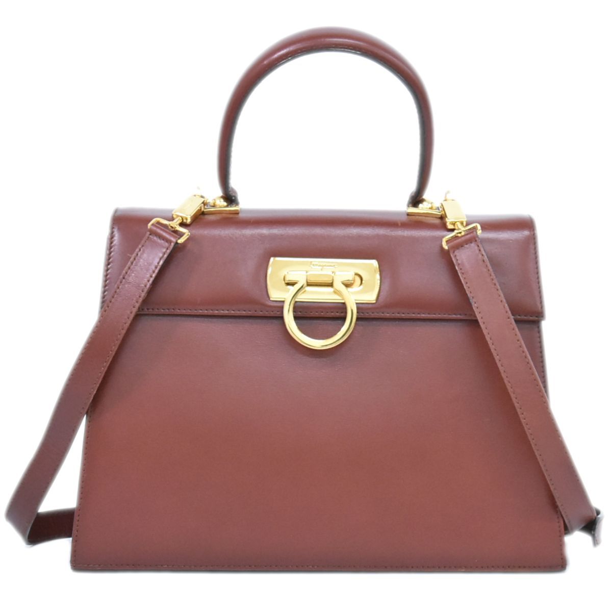 本物 サルヴァトーレ フェラガモ Salvatore Ferragamo ガンチーニ 2WAY 
