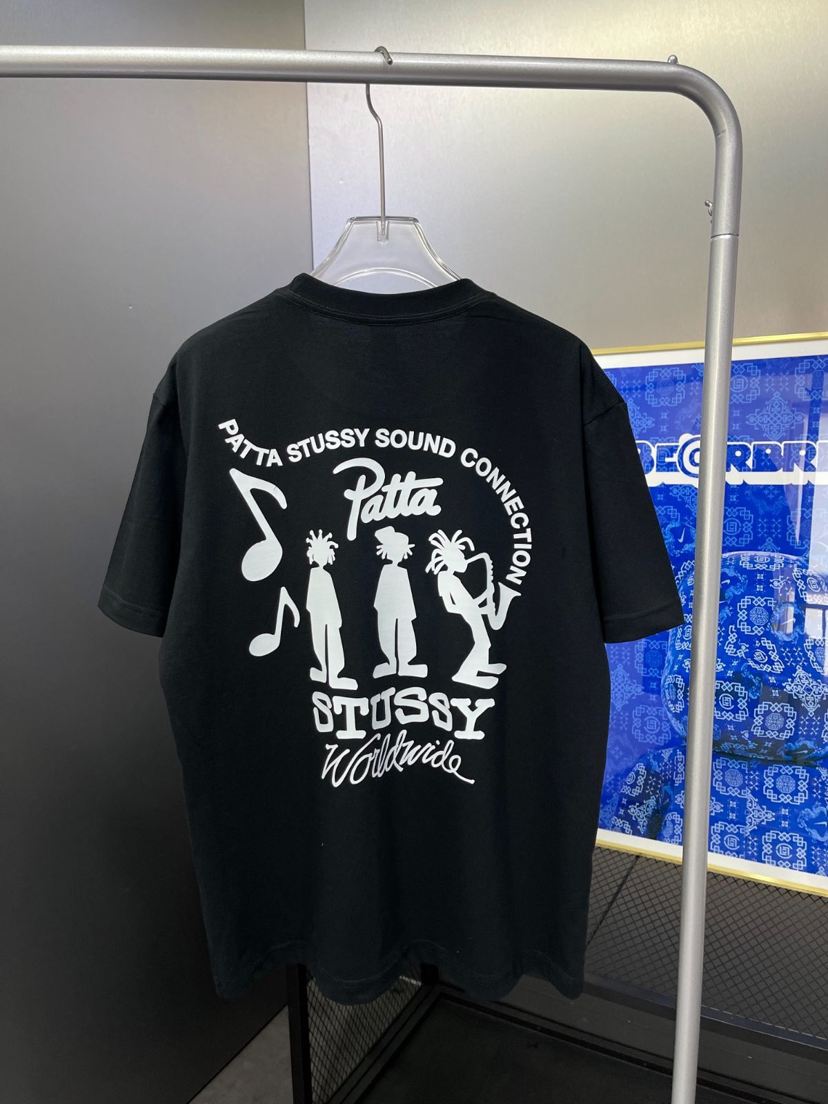 新品未使用 テューシー stussy PATTA SOUND CONNECTION TEE クルーネック半袖Tシャツ 【男女兼用】