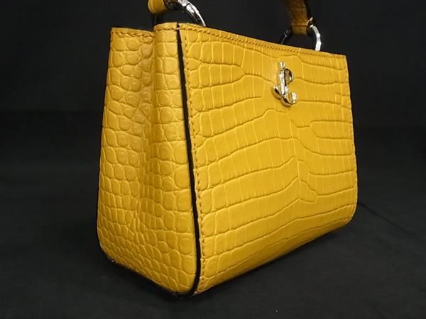 □新品□未使用□ JIMMY CHOO ジミーチュウ クロコダイル型押しレザー 