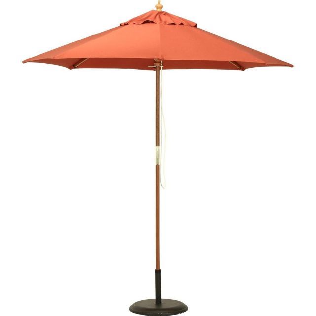 不二貿易 ガーデン パラソル エンジ 210cm 60159 日除け 木製 庭 ガーデン 傘 傘のみ パラソルベース別売