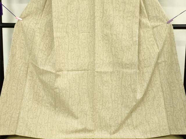 平和屋本店□極上 結城紬 80亀甲 笹竹文 逸品 未使用 DZAA6369kh5