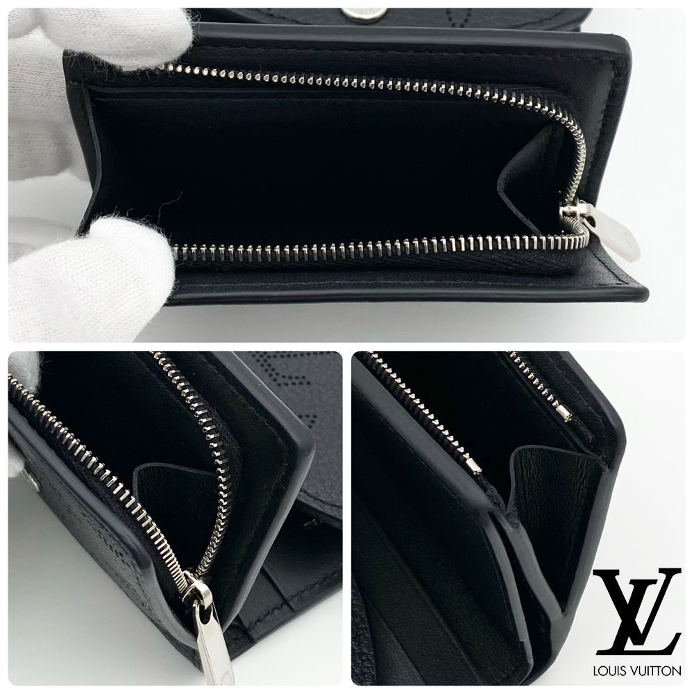 【美品】ルイヴィトン　ポルトフォイユイリスXS　マヒナ　ブラック　箱保存袋 美品】ルイヴィトン ポルトフォイユイリスXS マヒナ ブラック 箱保存袋