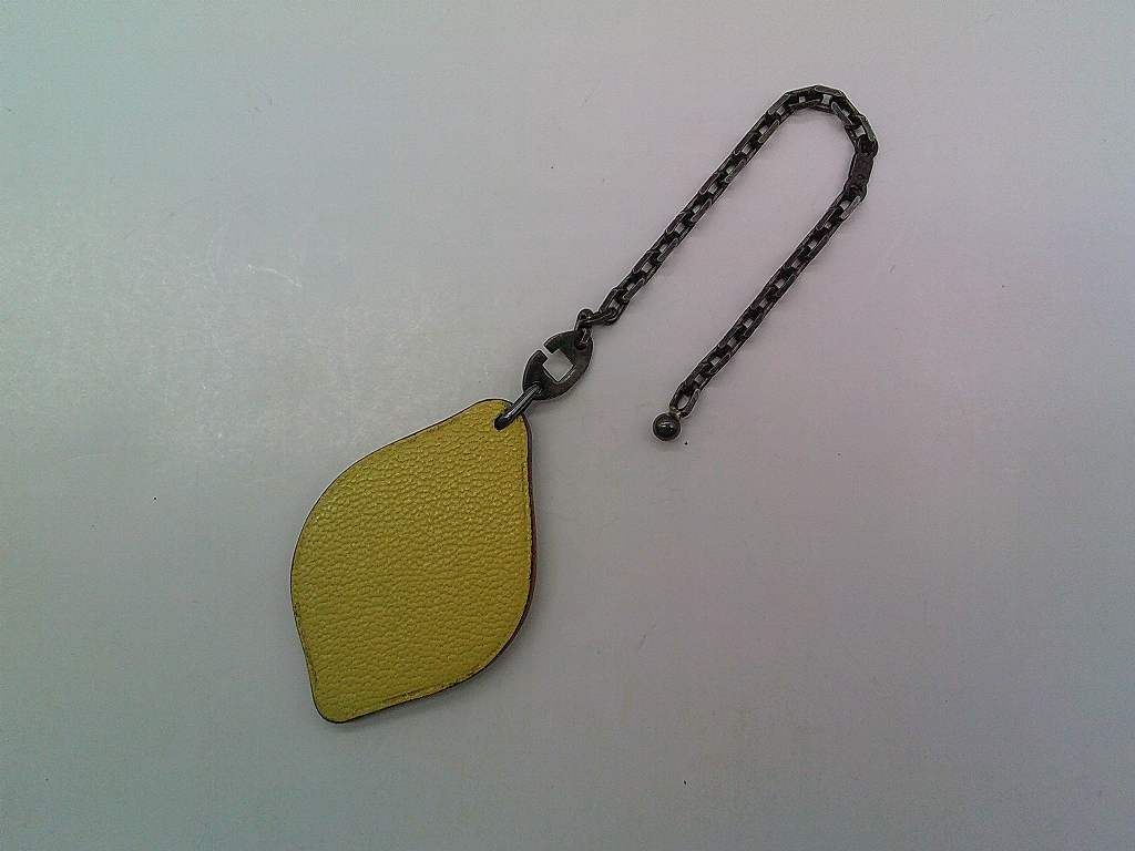 BKC1☆エルメス/Hermès フルーツ チャーム キーホルダー シトロン