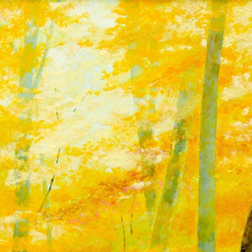 【真作】絵画　箱崎正秋　日本画10号　映　共シール　箱・黄袋入　T48 真作】【WISH】箱崎正秋「映」日本画 10号 金落款 共シール ◇湖