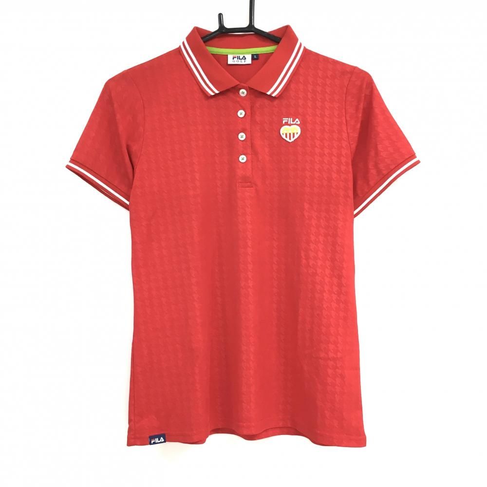 FILA フィラ　フェラーリ オフシャル ポロシャツ　レディース ダークレッド FILA ポロシャツ ポロ 「FILA:フィラ」レディースベーシック
