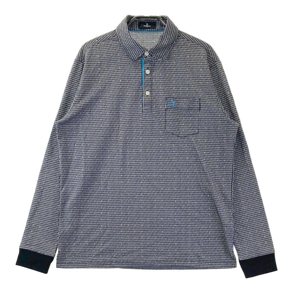 【メール便無料】 サイズ：L MUNSING WEAR マンシングウェア 長袖ポロシャツ 総柄 マンシング