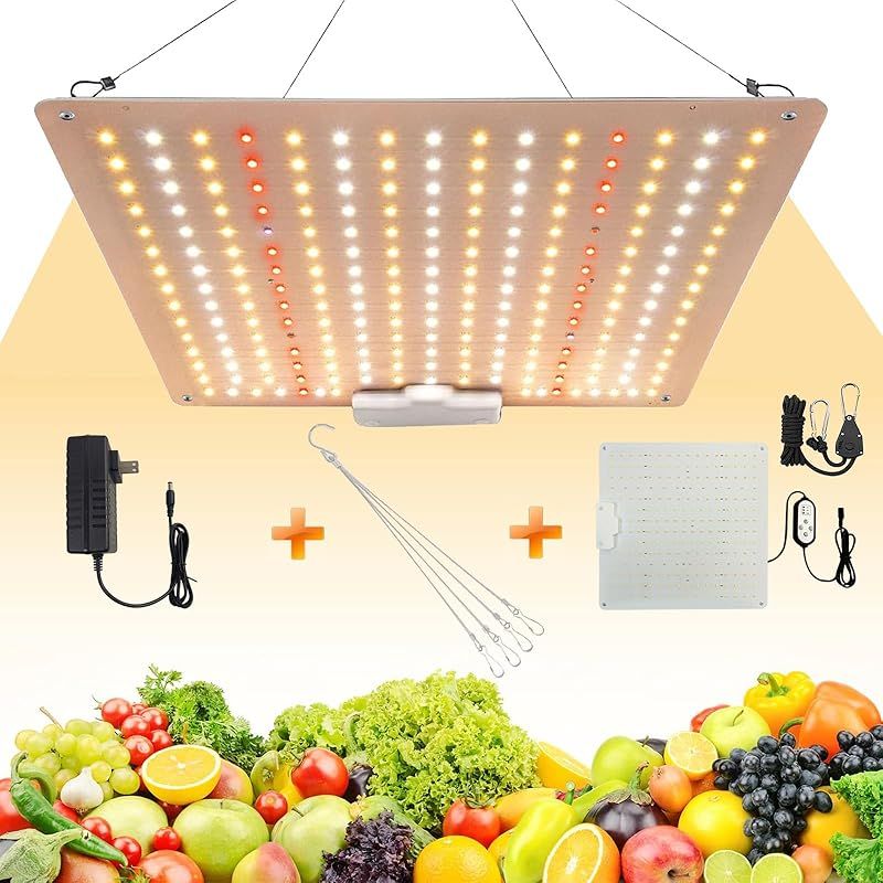 GREENSINDOOR 植物育成ライト led 600W相当 UV/IR 植物育成ライト led パネル 超薄型 高輝度 太陽のようなフルスペクトル タイミング定時機能4H/8H/12H 省エネ 調光可能 室内栽培 家庭菜園 室内園芸 水