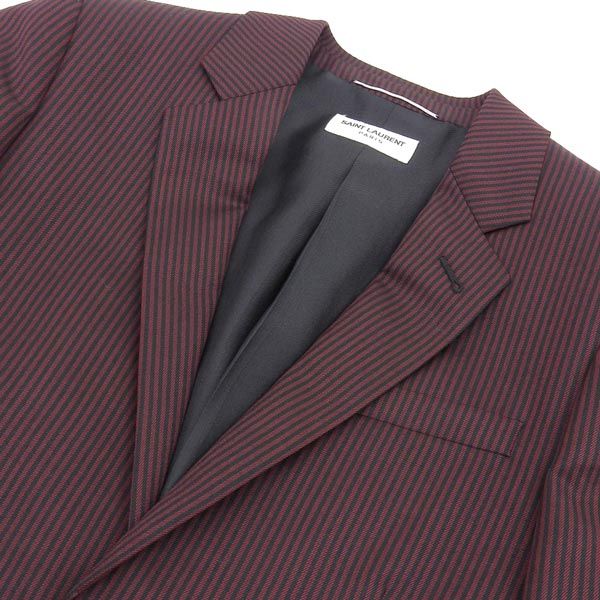 ◇未使用◇ サンローランパリ SAINT LAURENT ウール ピンストライプ 