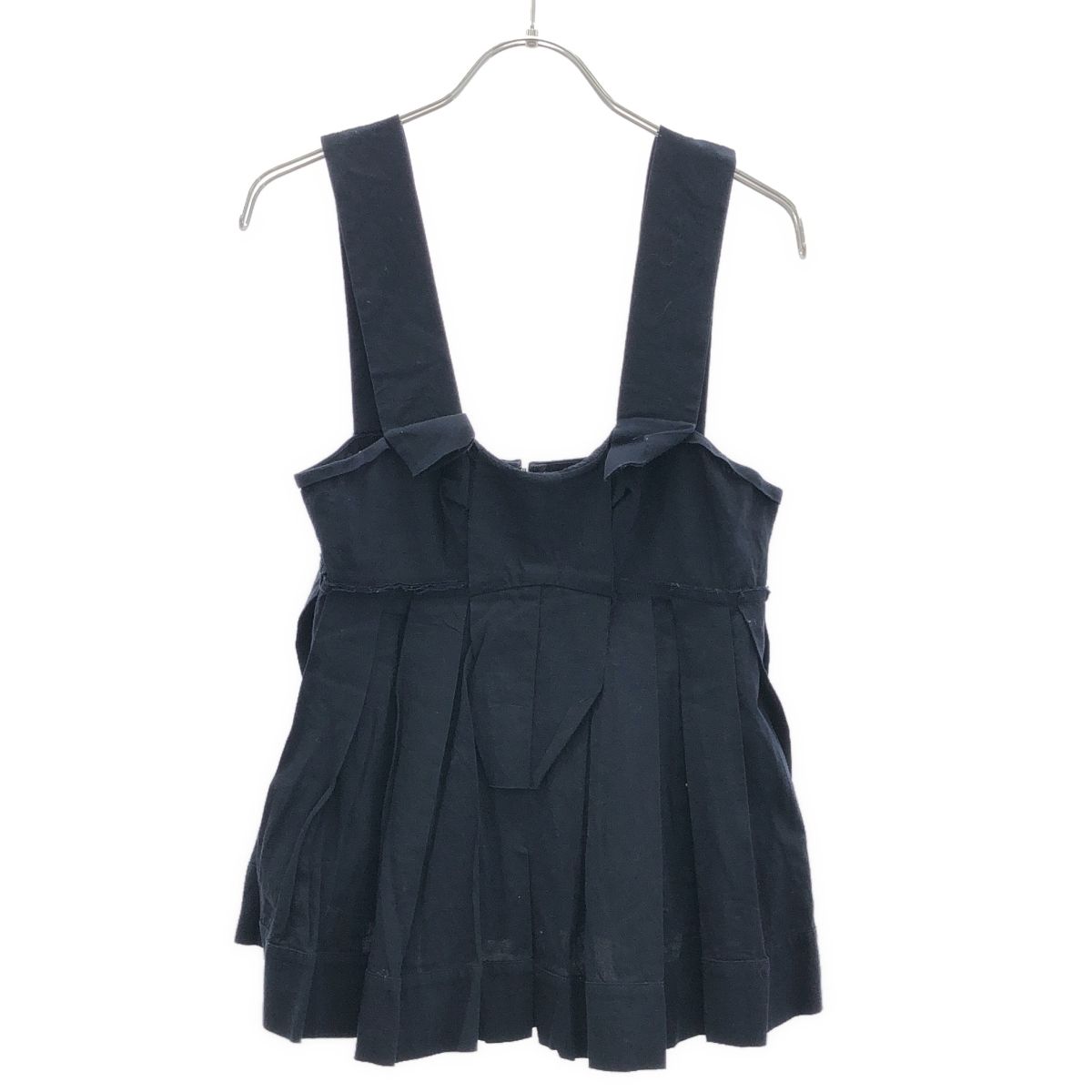 MARNI 美品　キャミ　ノースリーブ MARNI マルニ コットンノースリーブトップス キャミソール ネイビー 38