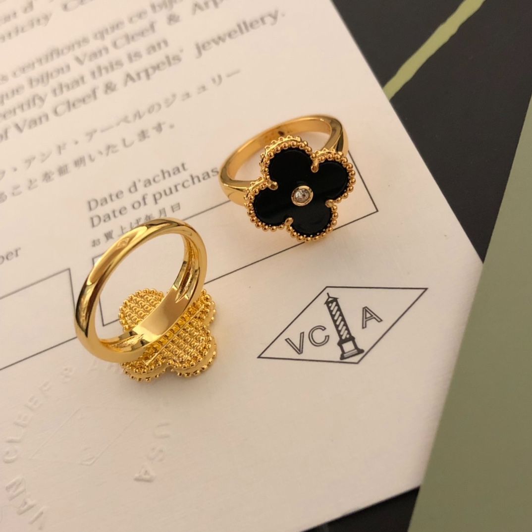 B2【美品】ヴァンクリーフ&アーペル VanCleef&Arpels 替えバンド Van Cleef & Arpels] アルハンブラ 四つ葉のクローバー リング
