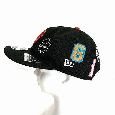 ニューエラ ERA x SAINT Mxxxxxx 9 FIFTY SNAPBACK ジャイアンツ キャップ 黒 ブラック 帽子 AA