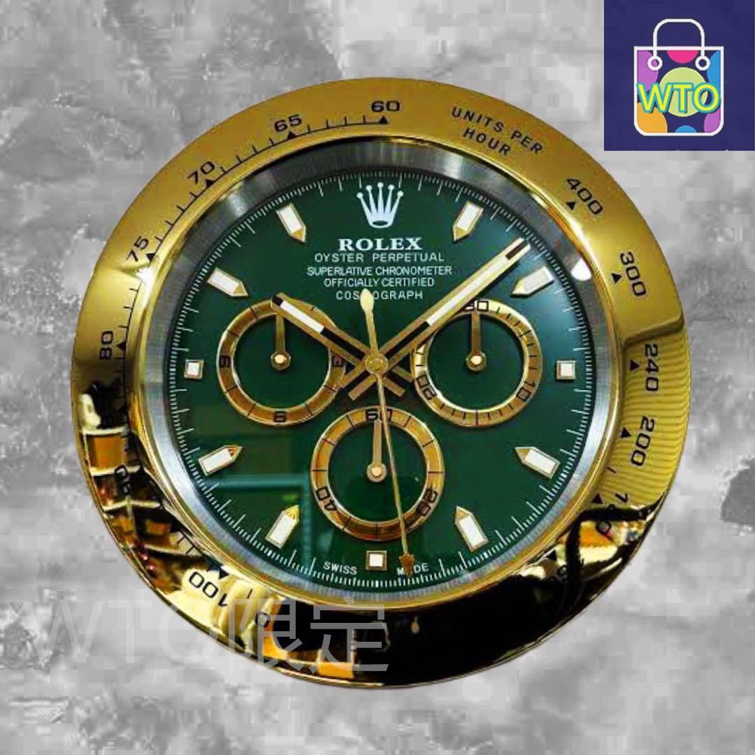 【お気にいる】 リプロダクト品 ROLEX希少品 ロレックス 金 緑 デイトナ インテリア時計