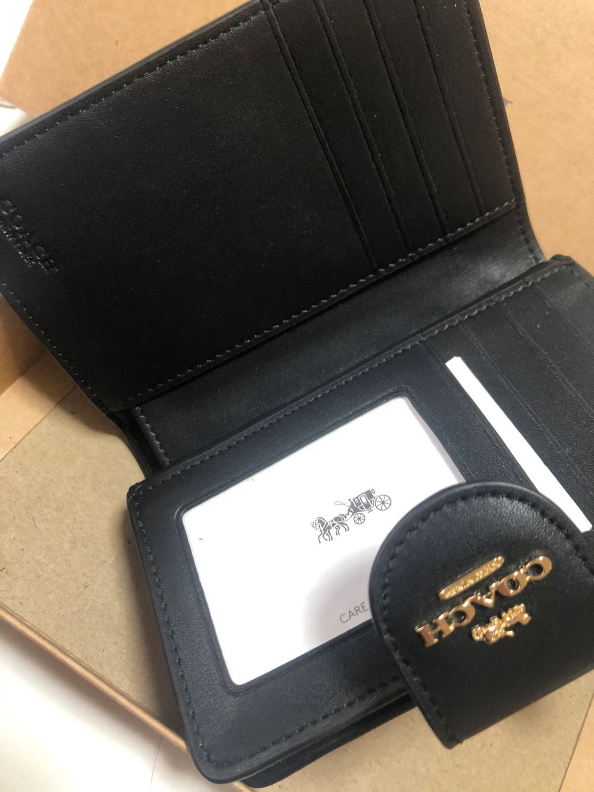 💛新品・未使用💛 コーチ COACH 二つ折り財布 キルティング ブラック