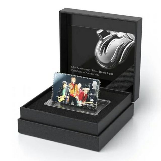 ROLLING STONES ローリングストーンズ ブライアンジョーンズ 追悼 55周年 - Silver Stamp Ingot | 世界 1962個 | | 切手 レター品 公式 | オフィシャル