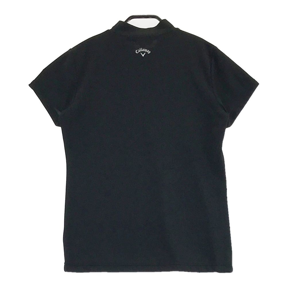 Callaway 黒 ハイネックTシャツ CALLAWAY キャロウェイ ハイネック 長袖Tシャツ 総柄 ブラック系