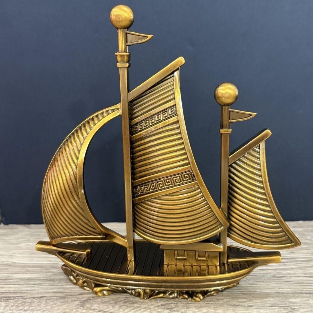 銅器 順風満帆 龍頭帆船 置物 書道具 文房具 装飾品 現代工芸品 美術品 銅器 順風満帆 帆船 客間 事務室 机 装飾品 工芸品 置物 - メルカリ